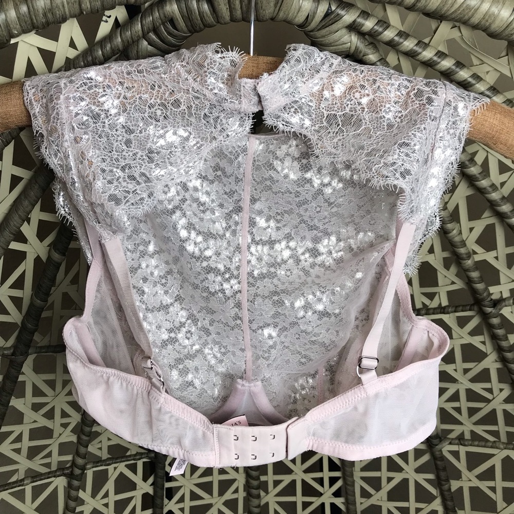 VS Dream Angels Lace High Neck Bralettes - Pink - Picture 6 of 8